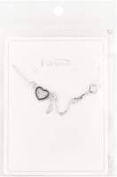 Ланцюжок сірий метал з підвіскою 40см FHF1549