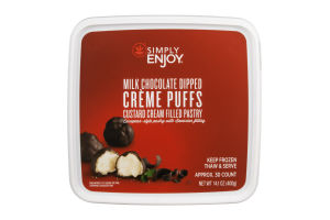 Ahold Simply Enjoy Creme Puffs Custard Cream Filled Pastry Milk Chocolate Dipped