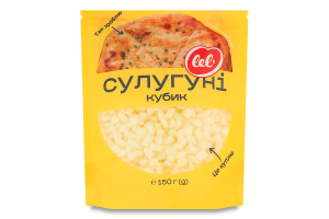 Сыр 40% мягкий подплавленный кубик Сулугуни Lel' д/п 150г