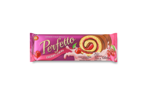 Рулет Перфетто Вишня-какао 130г Бісквіт-шоколад