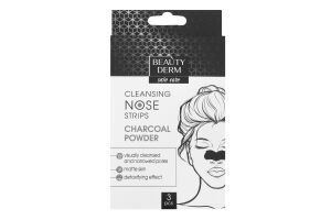 Смужки для носу очищаючі з бамбуковим вугіллям Beautyderm 3шт