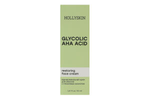Крем для обличчя відновлювальний з гліколевою кислотою Glycolic AHA acid Hollyskin 50мл