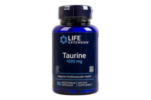 Добавка диетическая вегетарианские капсулы 1000мг Taurine Life Extension 90шт
