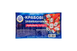 Завиванчики крабовые замороженные с белой океанической рыбой Водний світ в/у 300г