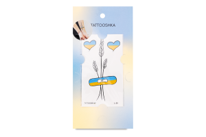 Тату Tattooshka Український колосок із сердечками