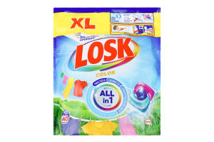 Средство для стирки коцентрированное 3+1 Power Caps Color Losk 40х12г