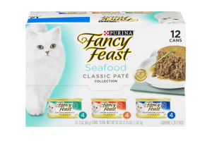 Purina Fancy Feast Seafood Classic Pate Gourmet Cat Food - 12 CT