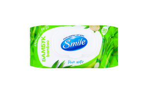 Салфетки влажные Бамбук Natural extracts Smile 120шт