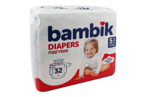Трусики-підгузники для дітей 11-25кг 5 Bambik 32шт