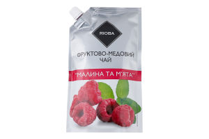 Чай фруктово-медовий Малина та м'ята Rioba д/п 500г