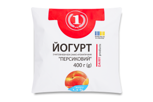 Йогурт 1.5% с наполнителем вкусо-ароматическим Персиковый ТМ "1" м/у 400г