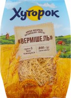 Изделия макаронные нитевидные короткие группа B класс экстра Вермишель Хуторок м/у 800г