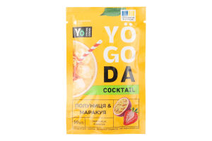 Концентрат напою безалкогольного пастеризований Полуниця&Маракуя Cocktail Yogoda д/п 50г