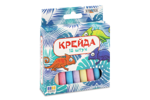 Крейда кольорова маленька кругла 18шт Strateg
