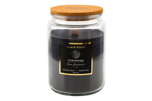 Свічка воскова ароматична в банці з дерев'яною кришкою в асортименті