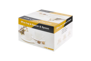 Чашка з блюдцем кераміка 300мл №KYYW624 Хвиля Greenwich Products Co. Limited 2шт