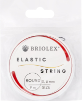 Резинка д/рукоділля Briolex 0,6мм A38-чорний 9м