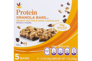 Ahold Protein Granola Bars Peanut Butter & Dark Chocolate - 5 CT