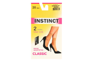 Шкарпетки жіночі Instinct Classic 20den 23-25 nero 2пари
