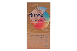 Презервативи з синтетичного латексу з силіконовою змазкою Натуральні відчуття Durex 12шт