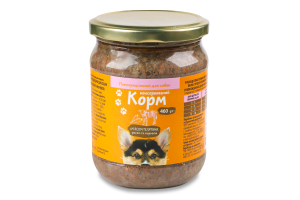 Корм д/собак Українська зірка 460 г з м’ясом телятини/рисом та морквою
