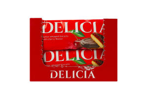 Печиво здобне збивне зі смаком вишні Delicia м/у 135г