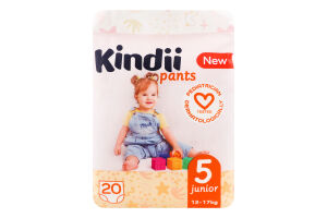 Трусики-підгузники для дітей 12-17кг 5 Junior Pants Kindii 20шт