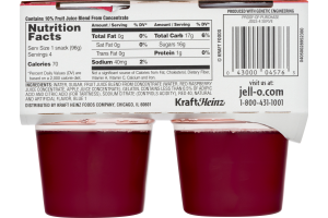 JELL-O Gelatin Snacks Raspberry - 4 CT