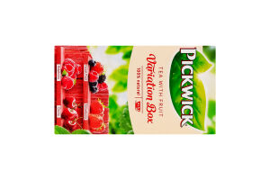 Чай чорний ароматизований зі шматочками фруктів ягодами Variation Box Pickwick к/у 20х1.5г