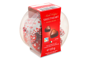 Цукерки Солодке серце з фундуком та вершками 125г Метр Трюффо