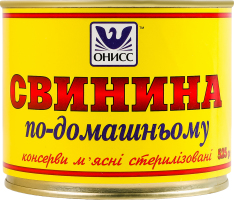 Свинина по-домашнему стерилизованная Онисс ж/б 525г