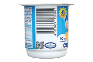 Творожок 3.9% для детей от 6мес Персик Агуня ст 90г