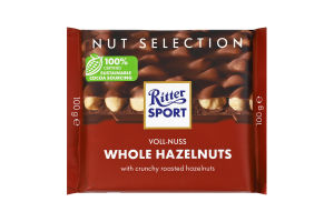Шоколад молочний з цілими лісовими горіхами Ritter Sport м/у 100г