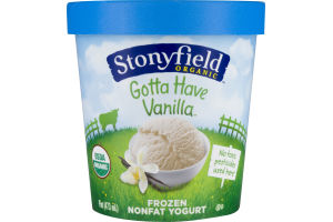 Stonyfield Organic Frozen Nonfat Yogurt Gotta Have Vanilla