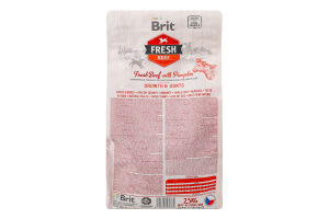 Корм д/цуценят великих порід з яловичиною та гарбузом сухий 2,5кг Бріт Фреш