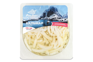 Кальмар смужки солений в олії Класичний Fish Port лоток 0.17кг