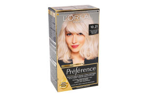 Фарба для волосся стійка Preference №10.21 L'Oreal Paris 1шт