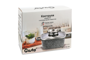 Каструля Ceramic Snow 2,8л квадратна Gusto