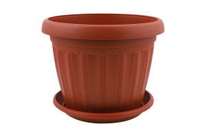 Горщик д/квітів Терра теракотовий 17*13см з підставкою Алеана