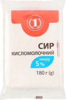 Сир кисломолочний 5% 180г ТМ "1"