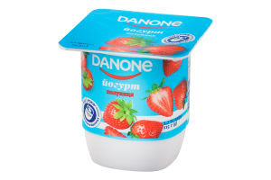 Йогурт 1.2% с наполнителем Клубника Danone ст 115г