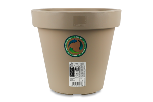 Горщик д/квітів бежевий пластик 30см