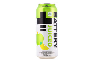 Напиток энергетический безалкогольный среднегазированный Sour apple Juiced Battery ж/б 500мл