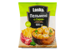 Пельмени с мясом курицы и свинины С сыром Laska м/у 800г