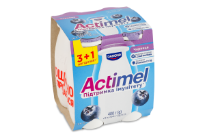 Продукт кисломолочний 1.4% Чорниця Actimel к/у 4x100г