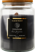 Свічка воскова ароматична в банці з дерев'яною кришкою в асортименті