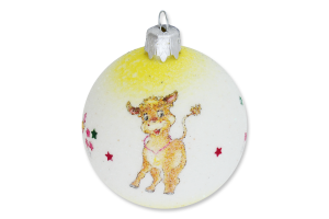 Украшение елочное 60мм №2555 Символ ассорти Шар Оском Плюс 1шт