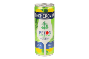 Напій слабоалкогольний 250мл 4.5% газований з Бехеровкою та тоніком Original Beton Becherovka з/б