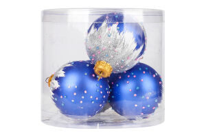 Набір куль новорічних А.С.К.60мм візерунч. малюнок