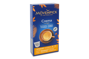 Кофе натуральный жареный молотый в капсулах Lungo Crema Movenpick к/у 57г